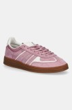 Tommy Jeans sneakers din piele &icirc;ntoarsă THE GREENWICH EDGE culoarea roz, EN0EN02838