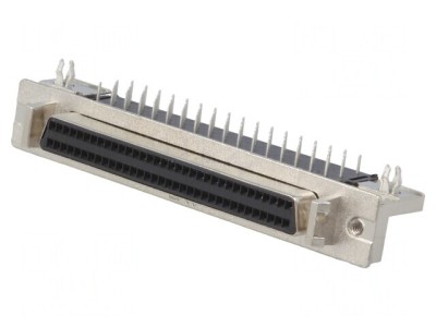 Conector cablu-placă PIN 68 ecranat cu fixare clichet și șuruburi foto
