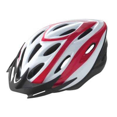 Casca BTA Marime L(58-61cm) culoare alb-rosu Cod:588402283RM foto