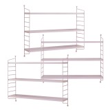 Set 3 buc raft perete Str&auml;ngn&auml;s 50x60x15cm otel lila [en.casa] HausGarden Leisure