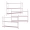 Set 3 buc raft perete Str&auml;ngn&auml;s 50x60x15cm otel lila [en.casa] HausGarden Leisure