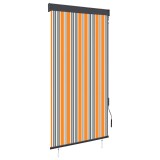 Jaluzea tip rulou de exterior, galben și albastru, 80 x 250 cm