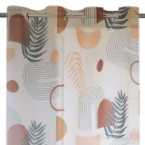 Perdea Decorativă, Model Boho Rainbow, Culoare Ecru, Dimensiuni 140x260 cm, Inele 4 cm, Material Poliester, Oem
