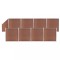 Set panouri gard, 8 pătrate + 1 oblic, maro, 1484x186 cm, WPC