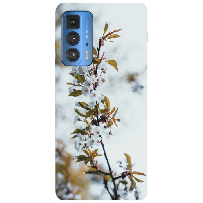 Husa compatibila cu Motorola G20 model Cherries Flower, Silicon, TPU, Viceversa