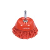 Perie cupa cu ax 75mm, nylon Yato YT-47782