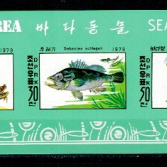 DPR Korea 1979 - Fauna marina, animale, KLB ndt neuzat