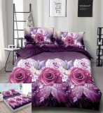 Cumpara ieftin Lenjerie De Pat 3D - Cola Xd006, Bumbac, 4 Piese, Cu Elastic, Imprimeu