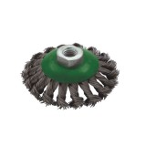 Perie de sarma conica cu fir rasucit Troy 27705-100, 100 mm M14