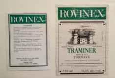 Etichete romanesti vin / eticheta veche romaneasca Rovinex Traminer - &amp;#039;95 Jidvei foto