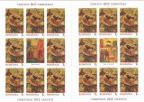 ROMANIA 2012 CRACIUN PERECHE DE MINICOLI,VINETE DIFERITE! MNH., Religie, Nestampilat