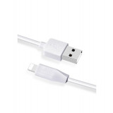 Lightning la USB 2.0 2.1A Cablu de date Hoco Premium pentru Apple iPhone-Lungime 1 Metru-Culoare Alb