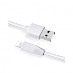Lightning la USB 2.0 2.1A Cablu de date Hoco Premium pentru Apple iPhone-Lungime 1 Metru-Culoare Alb