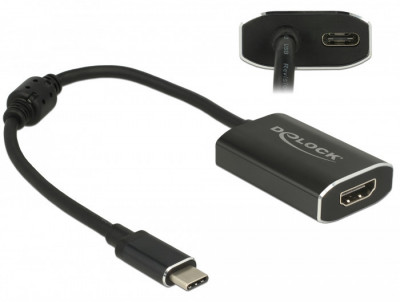 ADAPTER USB TYPE-C STECKER &amp;gt; HDMI BUCHSE (DP ALT MODE) 62988 DELOCK foto