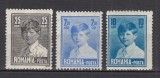 ROMANIA 1928 LP 79 REGELE MIHAI I FORMAT MARE CU FILIGAN SERIE MNH