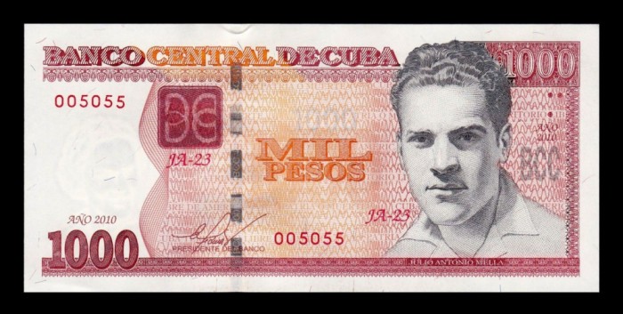 CUBA █ bancnota █ 1000 Pesos █ 2010 █ P-132 █ UNC █