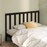 Cumpara ieftin Tăblie de pat, negru, 146x4x100 cm, lemn masiv de pin