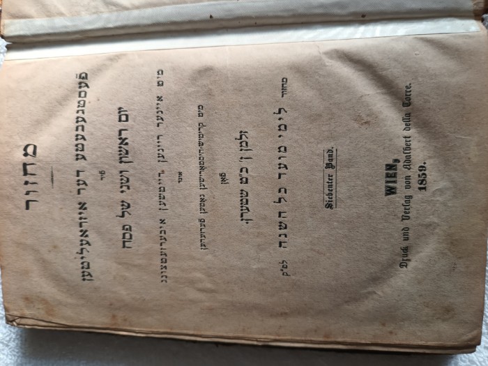 carte VECHE ,religioasa ebraica,iudaism ,tiparita la VIENA in 1859 ,Stare excelenta ,
