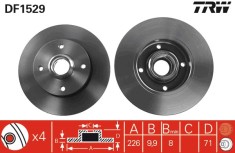 TRW DF1529 Disc frana