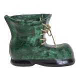 Decoratiune pentru gradina, din ceramica, bocanc mare cu suport pentru flori, inaltime 21cm, lungime 28cm / EXT 10218