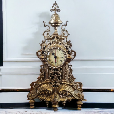 Ceas din bronz masiv in stil Baroque, sec XVII, Quartz &amp;ndash; Italia foto