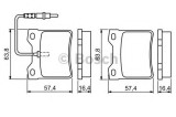 Set placute frana,frana disc PEUGEOT 406 (8B) (1995 - 2005) BOSCH 0 986 494 055