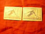 Serie Chile 1966 - Campionat Mondial Schi , 2 valori, Nestampilat