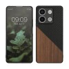Husa Kwmobile pentru Xiaomi Redmi Note 13, Maro/Negru, Lemn, KWM000020NH001C, Silicon, Carcasa