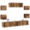 vidaXL Set dulap TV 7 piese montat pe perete lemn vechi lemn prelucrat 3329209