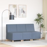 VidaXL Sofa Chiar 3 pcs albastru 55 x 74 x 82 cm Țesătură de catifea