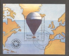 Laos 1983 Balloons perf. sheet Mi.B94 used TA.042 foto