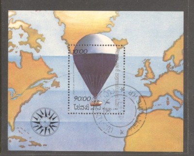 Laos 1983 Balloons perf. sheet Mi.B94 used TA.042 foto