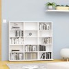 Gossi dulap pentru cd-uri, alb, 102 x 23 x 89,5 cm, lemn prelucrat