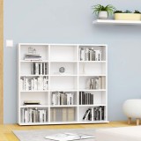 Gossi dulap pentru cd-uri, alb, 102 x 23 x 89,5 cm, lemn prelucrat