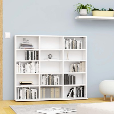 Gossi dulap pentru cd-uri, alb, 102 x 23 x 89,5 cm, lemn prelucrat foto