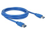 Cablu USB 3.0 DELOCK 2m Albastru, Mufă Aurită, 5Gbps - Cod 82539