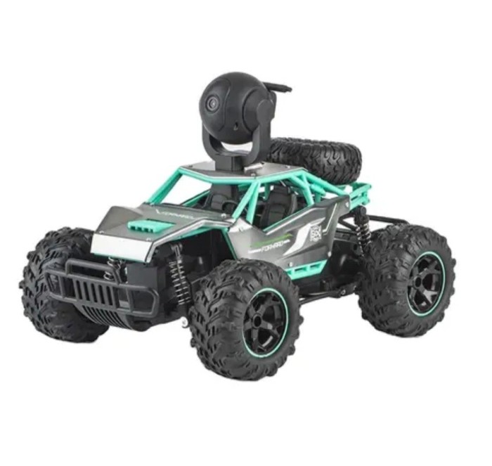 Masina off-road copii si adulti, THD M9, camera video 720p, radio control, wifi, scara 1:14, culoarea verde
