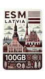 ESIM Latvia, 100GB, 30 Days, Standard