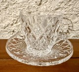 CEASCA SI FARFURIOARA DIN CRISTAL DE BOHEMIA