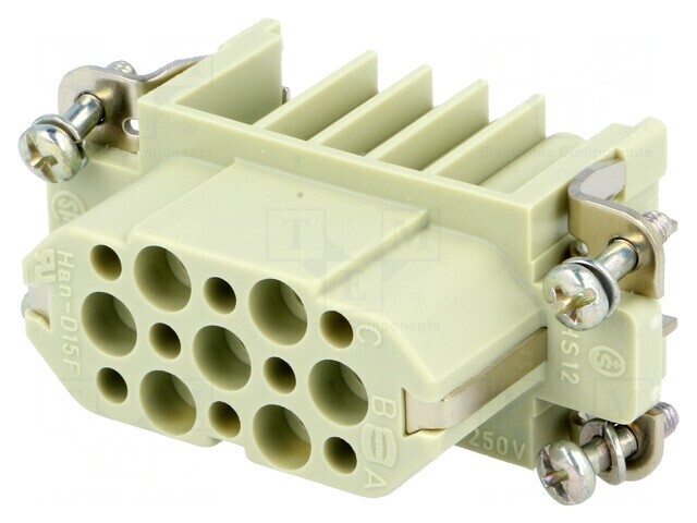 Conector HDC Inserturi Contact Mamă Han D 15 PIN 15 PE