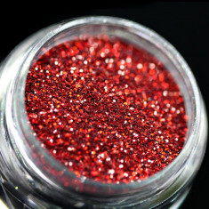 Glitter cosmetic pentru machiaj si body art PK145(rosu intens) KAJOL Beauty, 1g foto