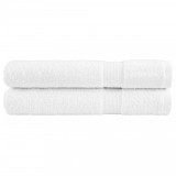 VidaXL Prosoape premium SOLUND 2 buc alb 100x200cm 600gsm