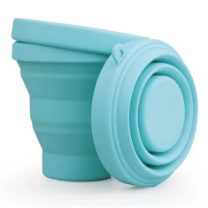 Sterilizator Cupe Menstruale, Linovit&reg;, Pliabil, Silicon medical, Reutilizabil, 230ml, Turcoaz