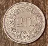 C50 - Moneda foarte veche - Elvetia - 20 rappen - 1976
