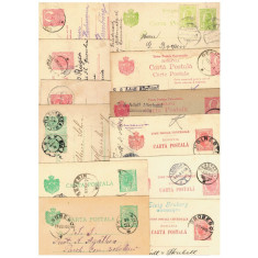 Romania 1900-1916 - lot 19 carti postale, intreguri