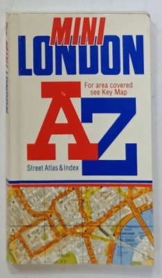 MINI LONDON A-Z FOR AREA COVERED SEE KEY MAP . STREET ATLAS AND INDEX , 1995 foto