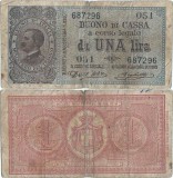 1914 (2 IX), 1 lira (P-36a) - Italia!