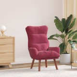 vidaXL Scaun Relaxant Catifea Bordo