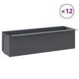 Cumpara ieftin Cutii de flori pentru europaleti 12 buc. gri 36x13,5x9,5 cm PP