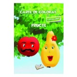 Carte de colorat cu abtibilduri - Fructe